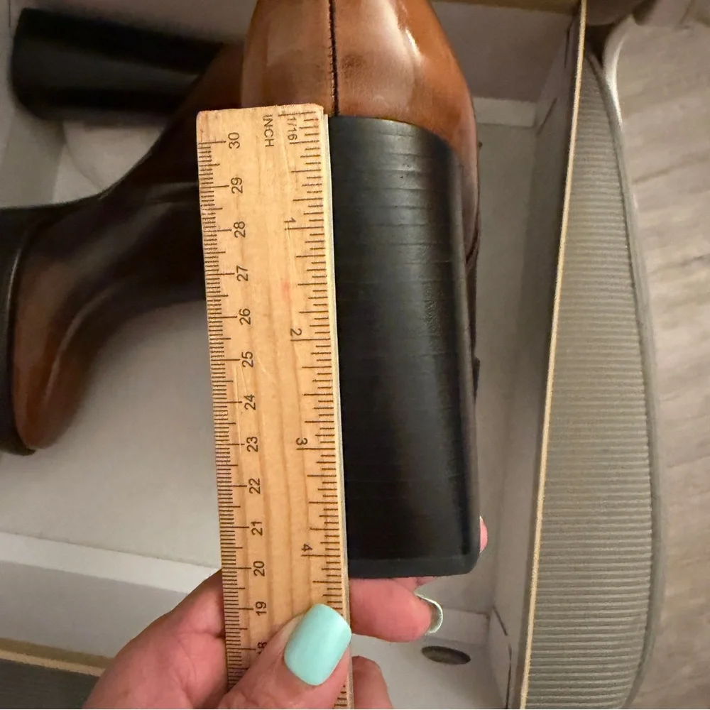 Michael Kors Carlisle Women’s Leather Chain Ankle Boots Platform Chunky Heel 8.5 - Picture 13 of 14